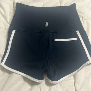 Free People Black and White Athletic Shorts